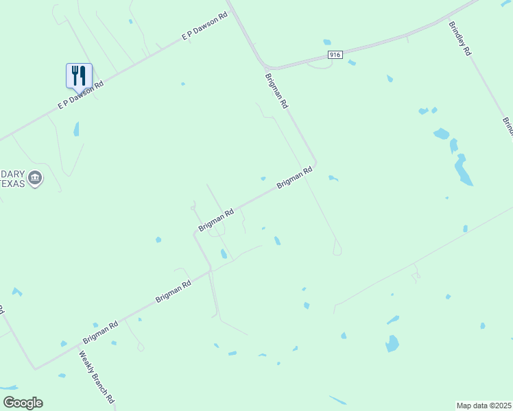 map of restaurants, bars, coffee shops, grocery stores, and more near 443 Brigman Road in Maypearl