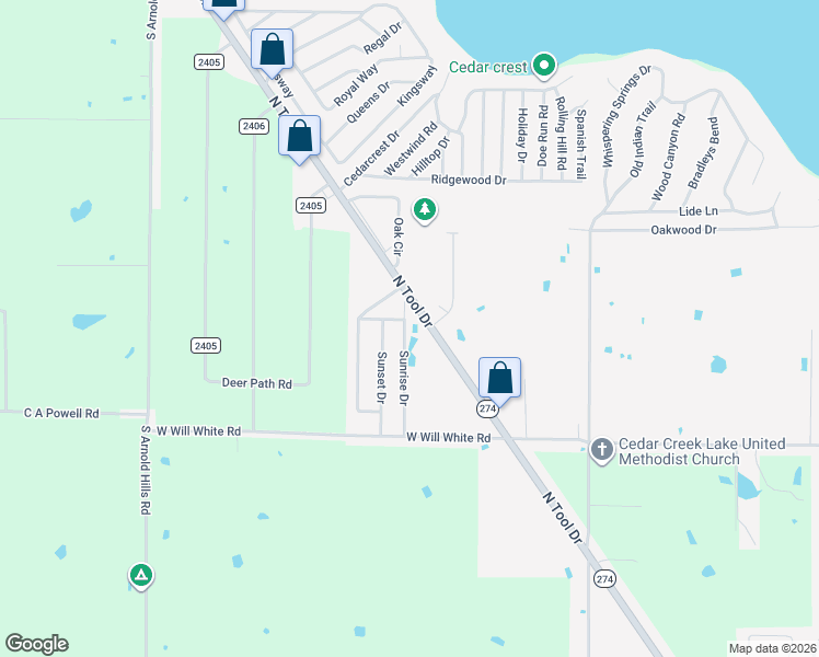 map of restaurants, bars, coffee shops, grocery stores, and more near 211 West Will White Road in Tool