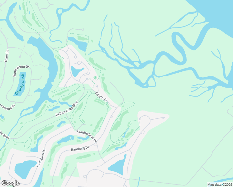 map of restaurants, bars, coffee shops, grocery stores, and more near 351 Bamberg Drive in Bluffton