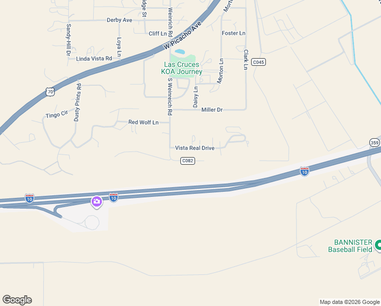 map of restaurants, bars, coffee shops, grocery stores, and more near 5368 Spirit Ridge Road in Las Cruces