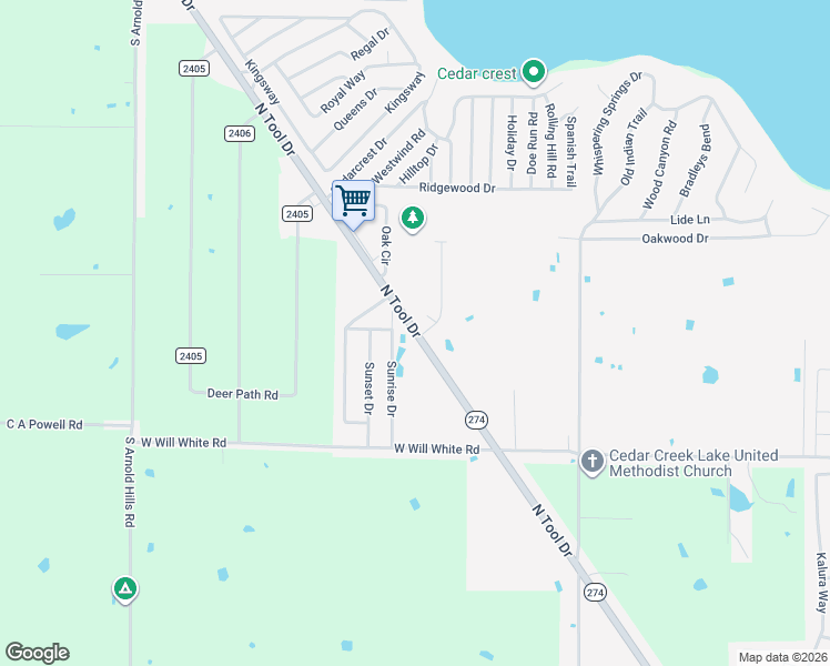 map of restaurants, bars, coffee shops, grocery stores, and more near 211 West Will White Road in Tool