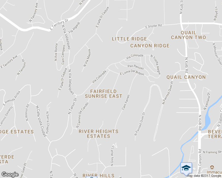 map of restaurants, bars, coffee shops, grocery stores, and more near 4361 North Vereda Rosada in Tucson