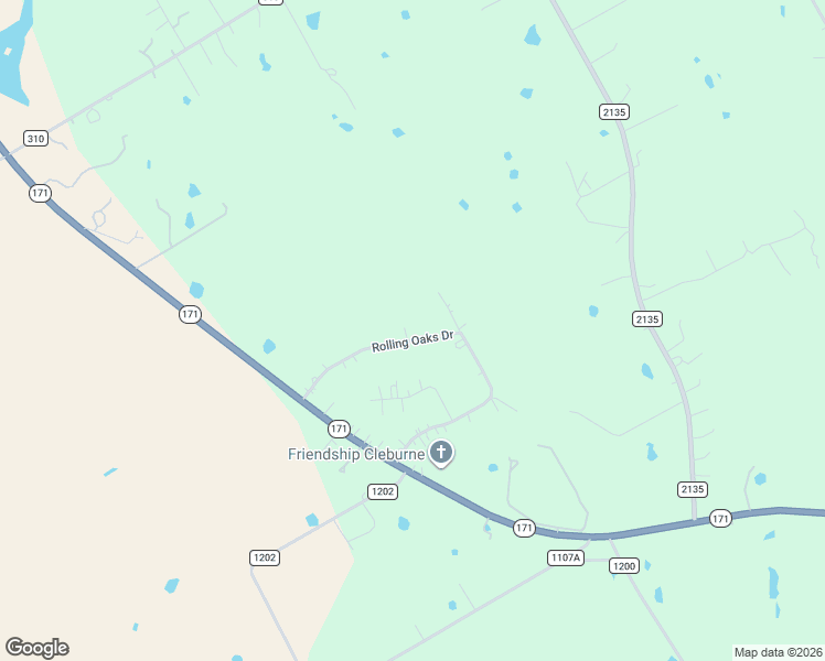 map of restaurants, bars, coffee shops, grocery stores, and more near 3017 Rolling Oaks Drive in Cleburne