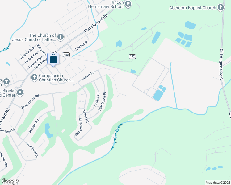 map of restaurants, bars, coffee shops, grocery stores, and more near 334 Saint Andrews Road in Rincon