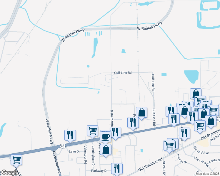 map of restaurants, bars, coffee shops, grocery stores, and more near 757-771 North Bierdeman Road in Pearl
