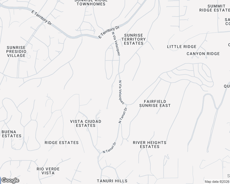 map of restaurants, bars, coffee shops, grocery stores, and more near 6370 East Valle Di Cadore in Tucson