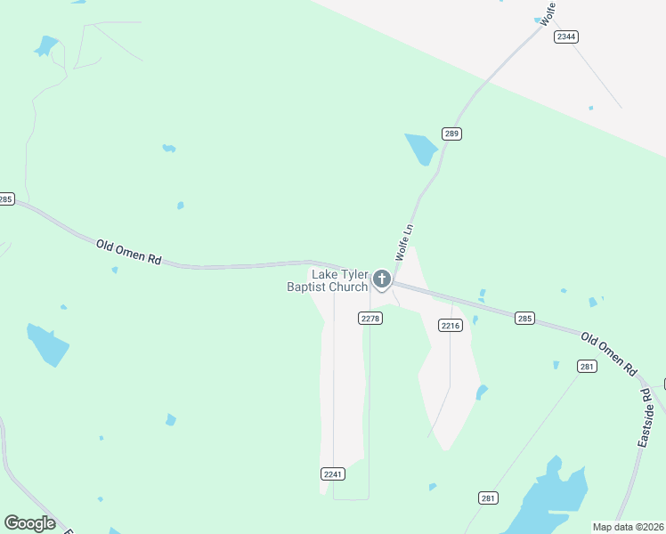 map of restaurants, bars, coffee shops, grocery stores, and more near 13516 Old Omen Road in Tyler