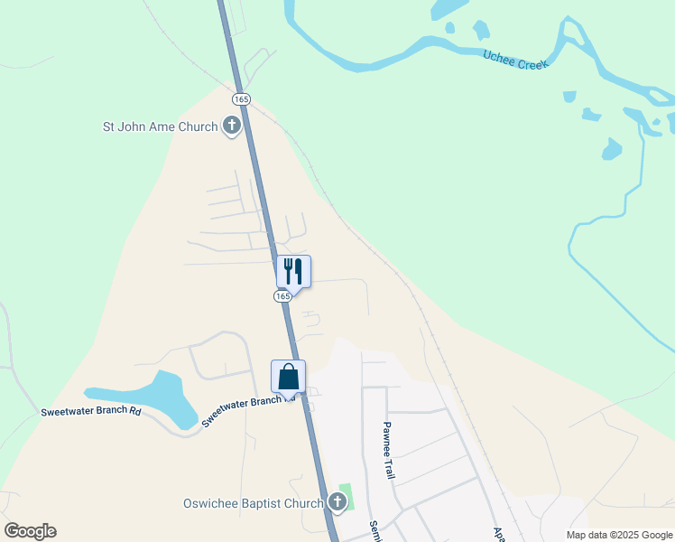 map of restaurants, bars, coffee shops, grocery stores, and more near 29 Avery Drive in Phenix City