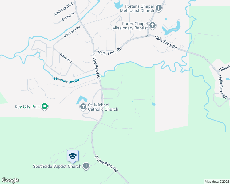 map of restaurants, bars, coffee shops, grocery stores, and more near 320 Fisher Ferry Road in Vicksburg