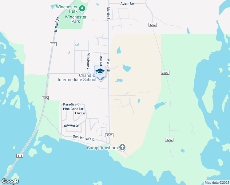 map of restaurants, bars, coffee shops, grocery stores, and more near 1141 County Road 3201 in Chandler