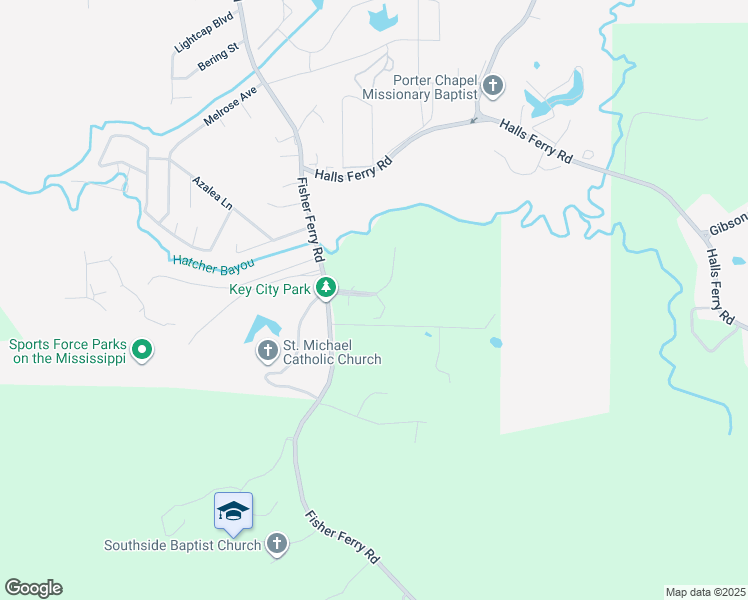 map of restaurants, bars, coffee shops, grocery stores, and more near 320 Fisher Ferry Road in Vicksburg