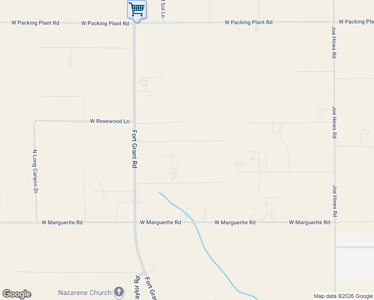 map of restaurants, bars, coffee shops, grocery stores, and more near 2505 West Arcadia Lane in Willcox