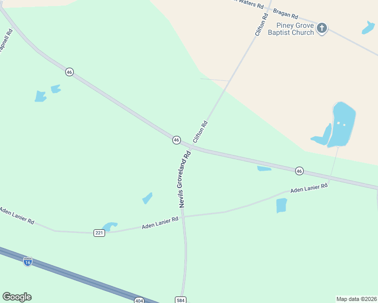 map of restaurants, bars, coffee shops, grocery stores, and more near 12349 Georgia 46 in Statesboro