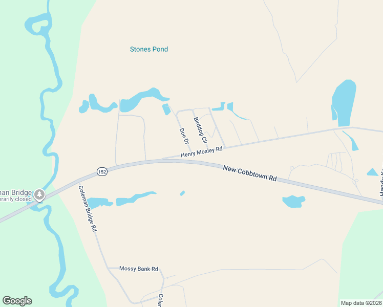 map of restaurants, bars, coffee shops, grocery stores, and more near 58 Doe Drive in Cobbtown