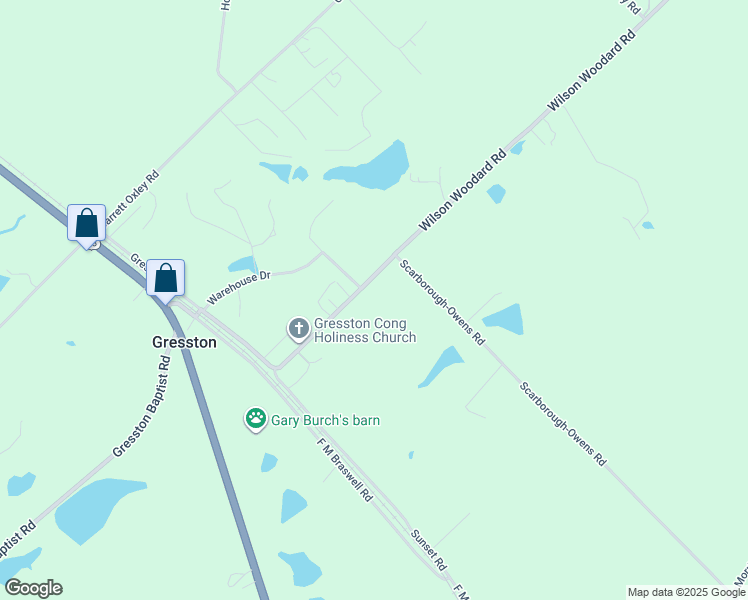 map of restaurants, bars, coffee shops, grocery stores, and more near 383 Wilson Woodard Road in Eastman