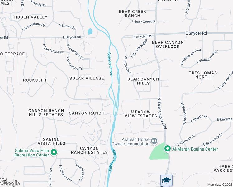 map of restaurants, bars, coffee shops, grocery stores, and more near 8751 East Rockcliff Road in Tucson