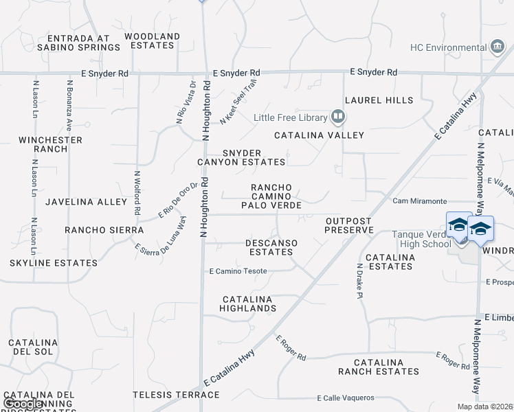 map of restaurants, bars, coffee shops, grocery stores, and more near 10476 East Placita Guanajuato in Tucson
