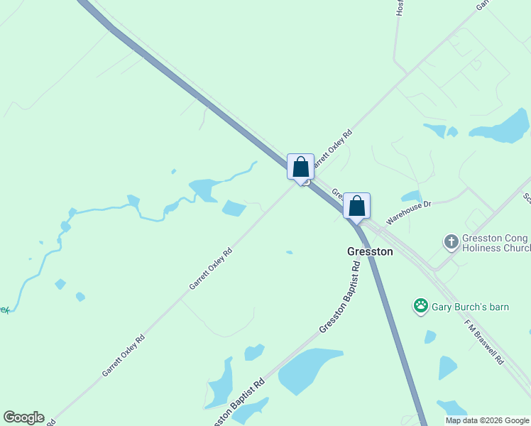 map of restaurants, bars, coffee shops, grocery stores, and more near Garrett Oxley Road in Dodge County