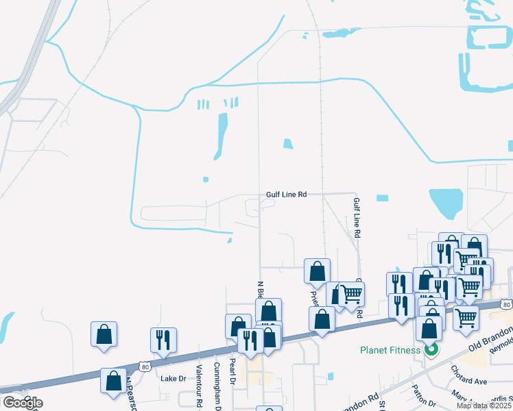 map of restaurants, bars, coffee shops, grocery stores, and more near 769 North Bierdeman Road in Pearl