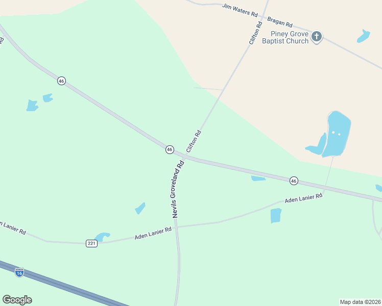 map of restaurants, bars, coffee shops, grocery stores, and more near 12349 Georgia 46 in Statesboro