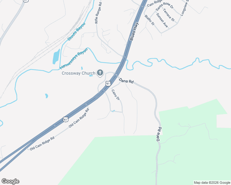 map of restaurants, bars, coffee shops, grocery stores, and more near 101 Cairo Dr in Vicksburg