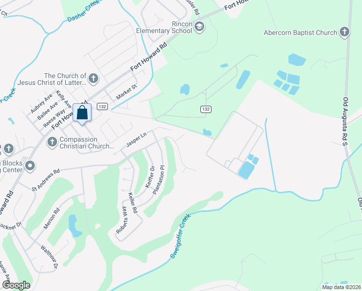 map of restaurants, bars, coffee shops, grocery stores, and more near 104 Elizabeth Court in Rincon