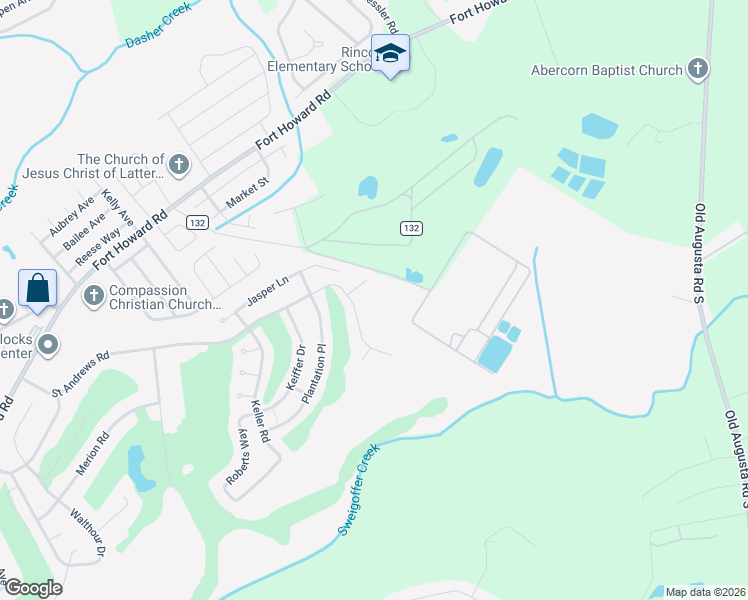 map of restaurants, bars, coffee shops, grocery stores, and more near 104 Elizabeth Court in Rincon