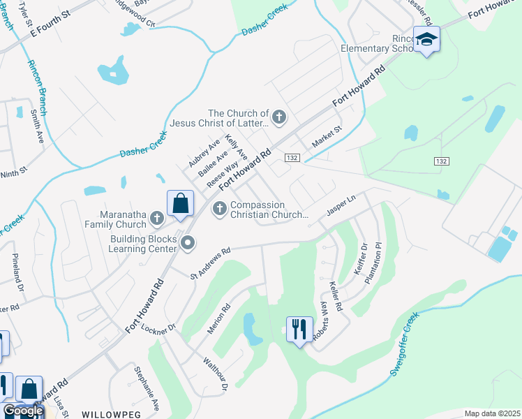 map of restaurants, bars, coffee shops, grocery stores, and more near 212 Quartz Drive in Rincon