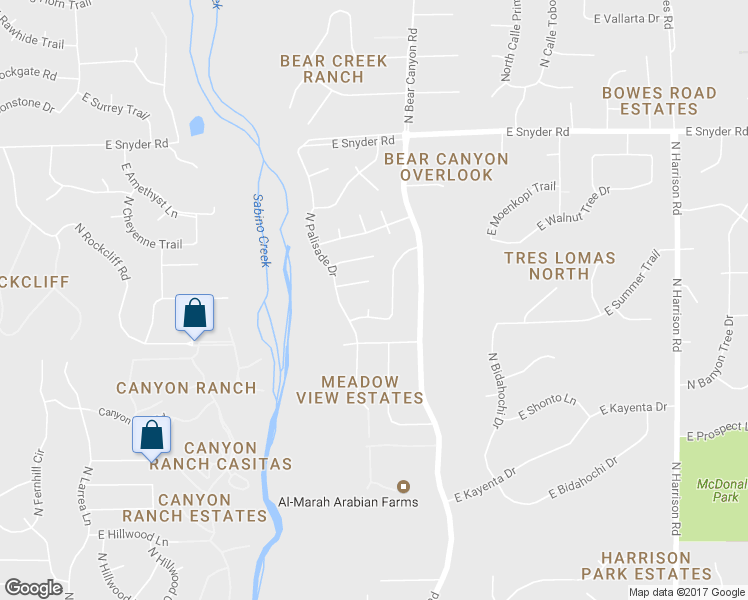 map of restaurants, bars, coffee shops, grocery stores, and more near 4417 North Twilight Trail in Tucson