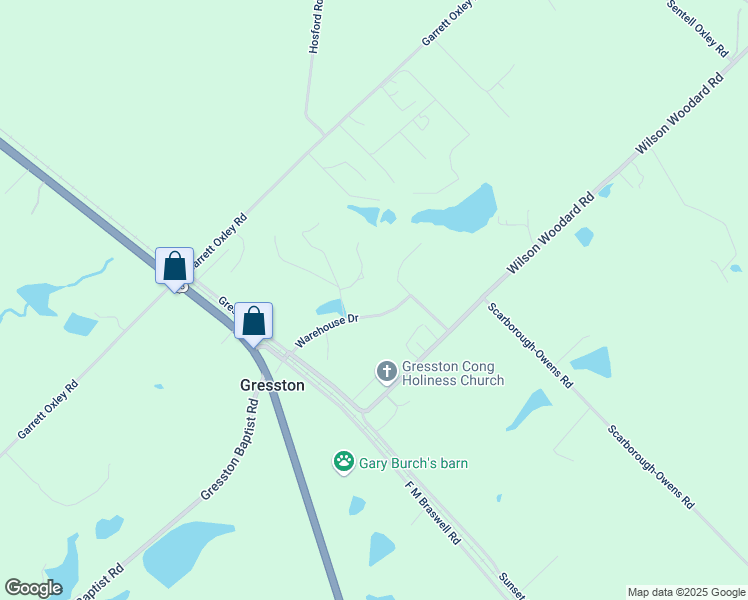 map of restaurants, bars, coffee shops, grocery stores, and more near 139 Warehouse Drive in Eastman