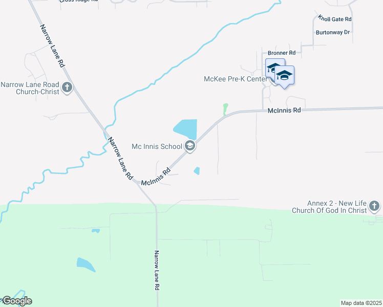 map of restaurants, bars, coffee shops, grocery stores, and more near 3500 McInnis Road in Montgomery