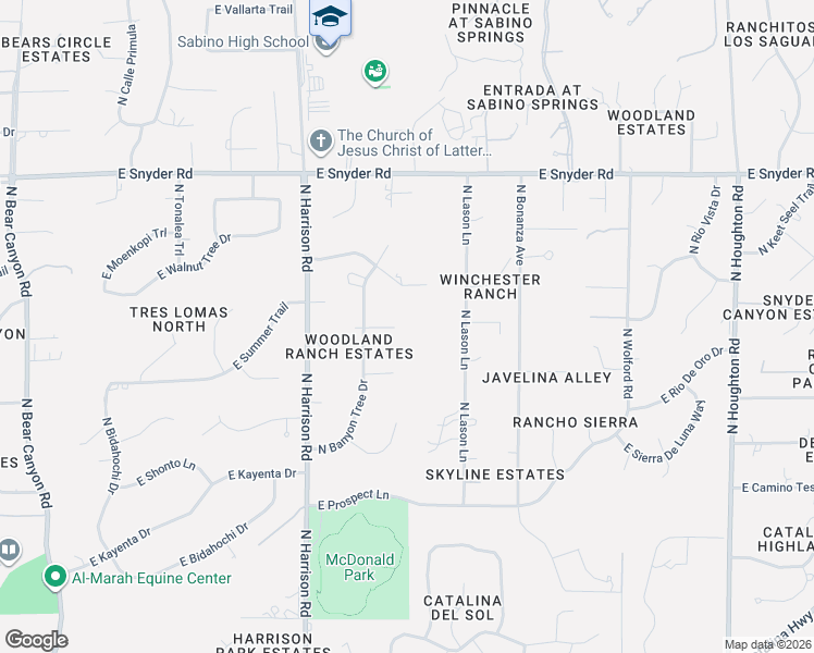 map of restaurants, bars, coffee shops, grocery stores, and more near 9641 East Bay Tree Place in Tucson