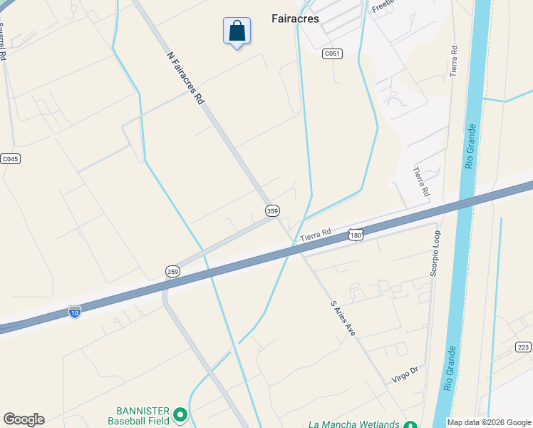 map of restaurants, bars, coffee shops, grocery stores, and more near 277-283 North Fairacres Road in Las Cruces