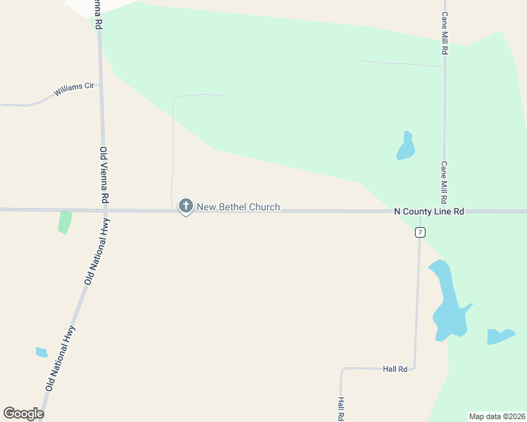 map of restaurants, bars, coffee shops, grocery stores, and more near North County Line Road in Unadilla