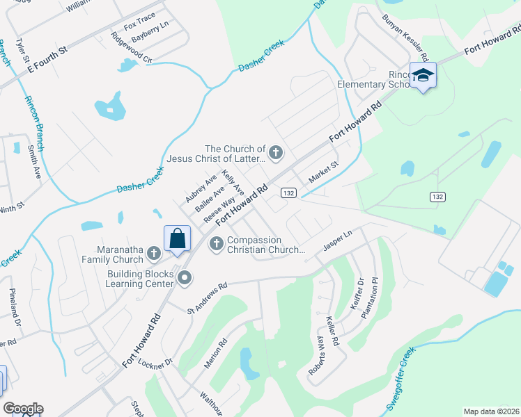 map of restaurants, bars, coffee shops, grocery stores, and more near 301 Pebble Drive in Rincon