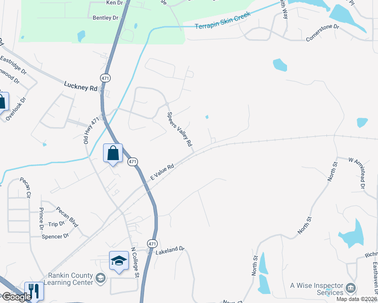 map of restaurants, bars, coffee shops, grocery stores, and more near 101 Speers Valley Road in Brandon