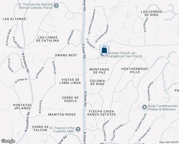 map of restaurants, bars, coffee shops, grocery stores, and more near 4746 East Placita PROVIDA in Tucson