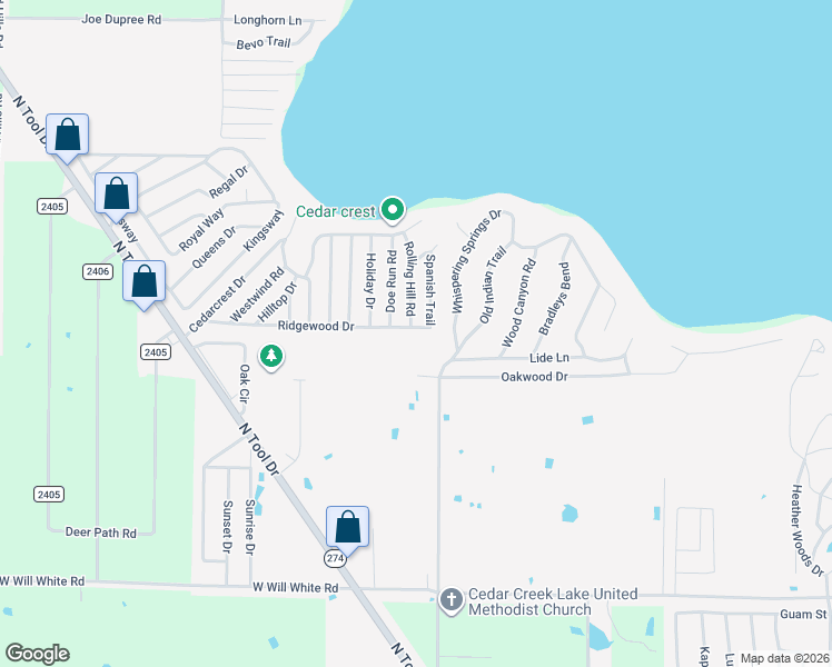 map of restaurants, bars, coffee shops, grocery stores, and more near 124 Ridgewood Drive in Tool