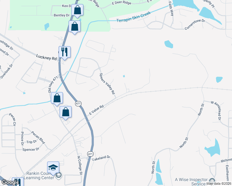 map of restaurants, bars, coffee shops, grocery stores, and more near 101 Speers Valley Road in Brandon