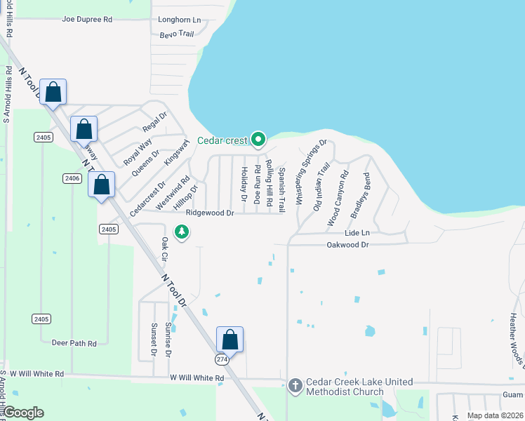 map of restaurants, bars, coffee shops, grocery stores, and more near 124 Ridgewood Drive in Tool