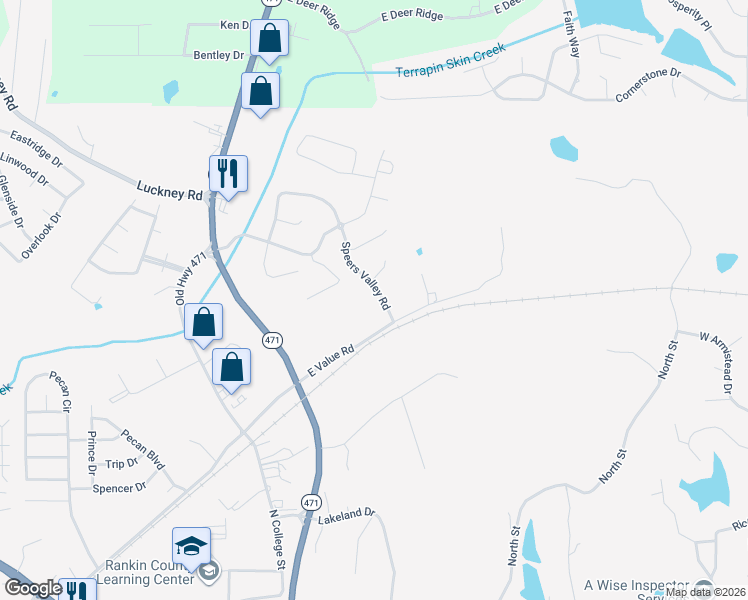 map of restaurants, bars, coffee shops, grocery stores, and more near 110 Speers Valley Road in Brandon