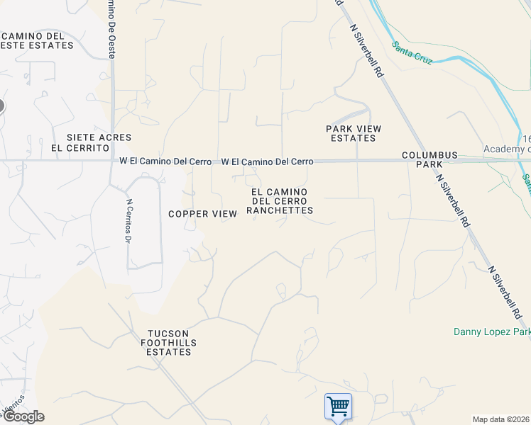 map of restaurants, bars, coffee shops, grocery stores, and more near 4121 West Placita Del Monte in Tucson