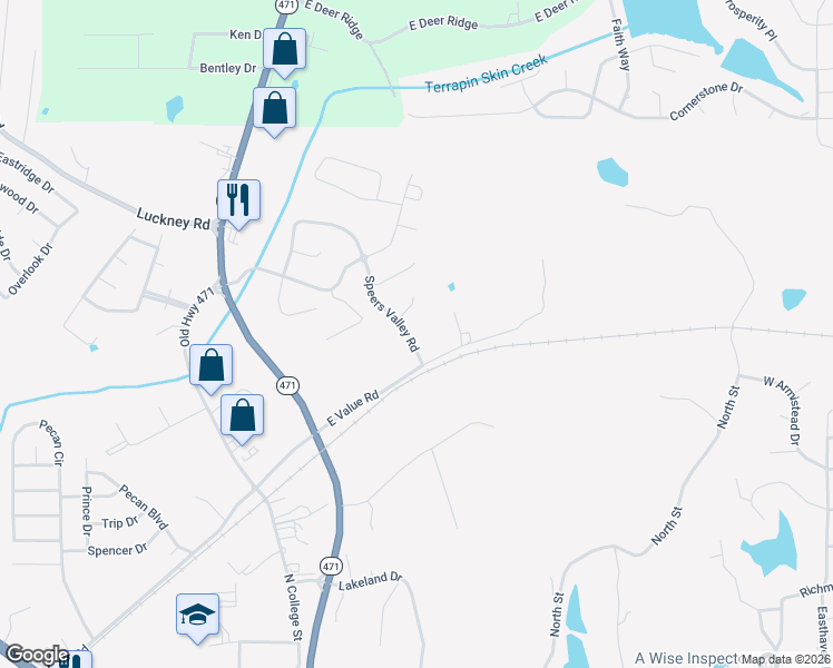 map of restaurants, bars, coffee shops, grocery stores, and more near 110 Speers Valley Road in Brandon