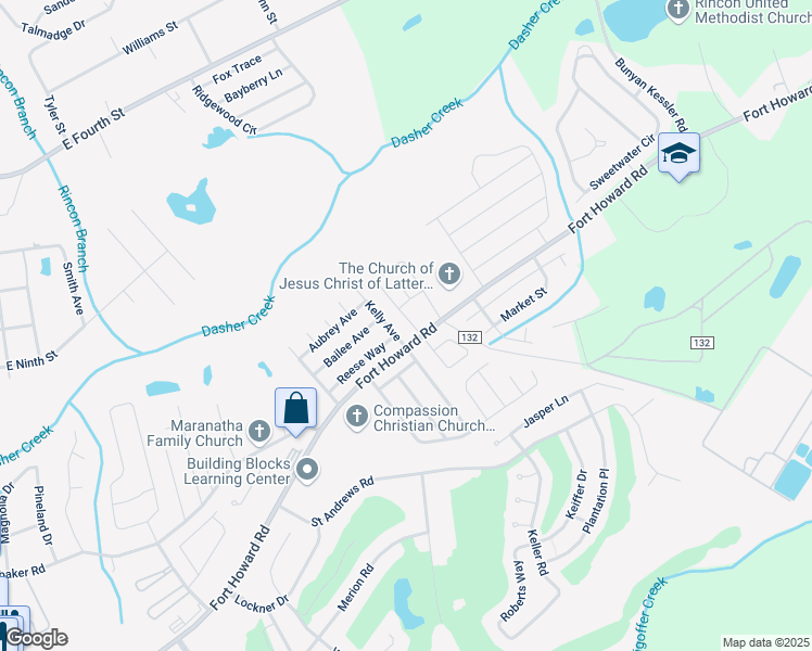 map of restaurants, bars, coffee shops, grocery stores, and more near 106 Karima Circle in Rincon