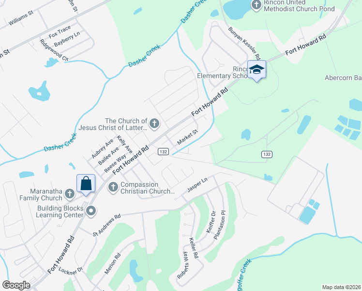 map of restaurants, bars, coffee shops, grocery stores, and more near 215 Market Street in Rincon