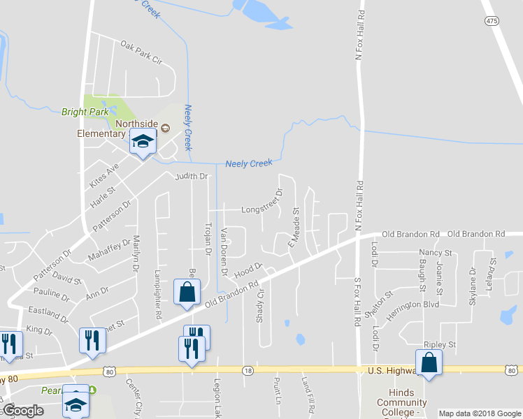 map of restaurants, bars, coffee shops, grocery stores, and more near 298 West Meade Street in Pearl
