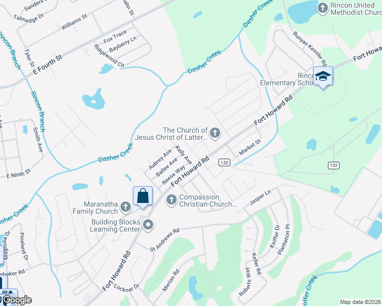 map of restaurants, bars, coffee shops, grocery stores, and more near 208 Kelly Avenue in Rincon