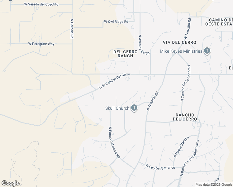 map of restaurants, bars, coffee shops, grocery stores, and more near 4662 North Paseo Del Barranco in Tucson