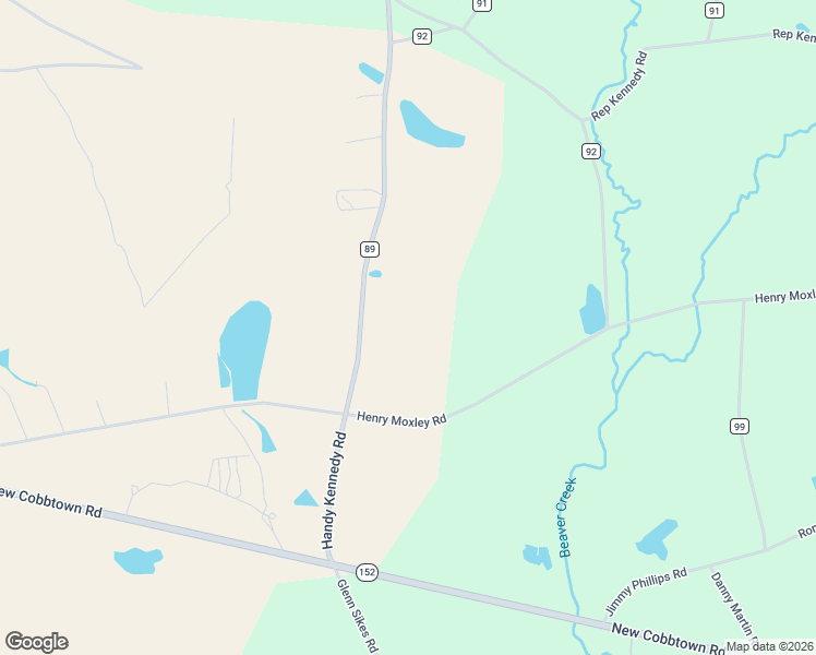 map of restaurants, bars, coffee shops, grocery stores, and more near 308 Handy Kennedy Road in Cobbtown