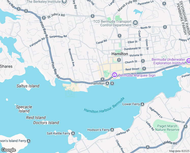map of restaurants, bars, coffee shops, grocery stores, and more near 17 Woodbourne Avenue in Pembroke